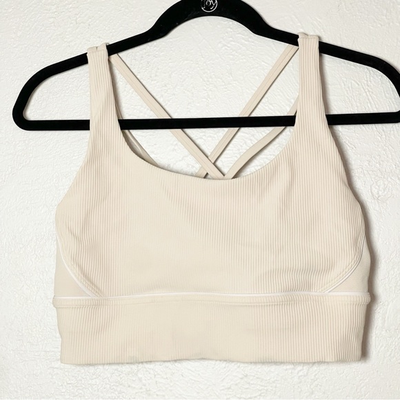 lululemon athletica Other - Lululemon Energy Bra Long Line Ribbed Luxtreme Size 12 B/C Cup yoga neutral gym